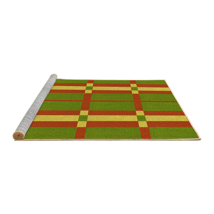 Sideview of Machine Washable Transitional Pistachio Green Rug, wshpat1105yw