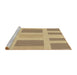 Sideview of Machine Washable Transitional Copper Brown Rug, wshpat1106brn