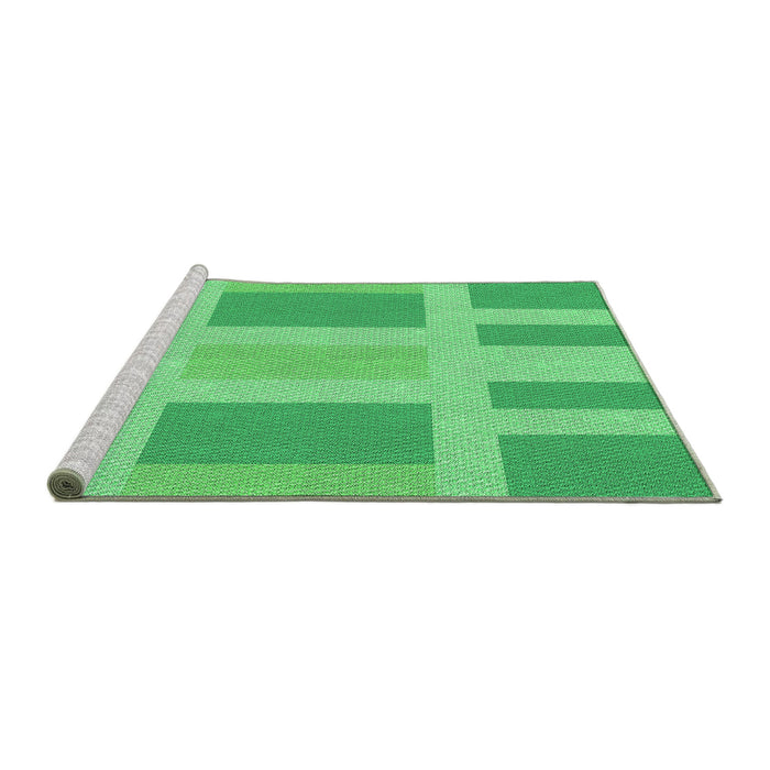 Sideview of Machine Washable Transitional Lime Mint Green Rug, wshpat1106grn
