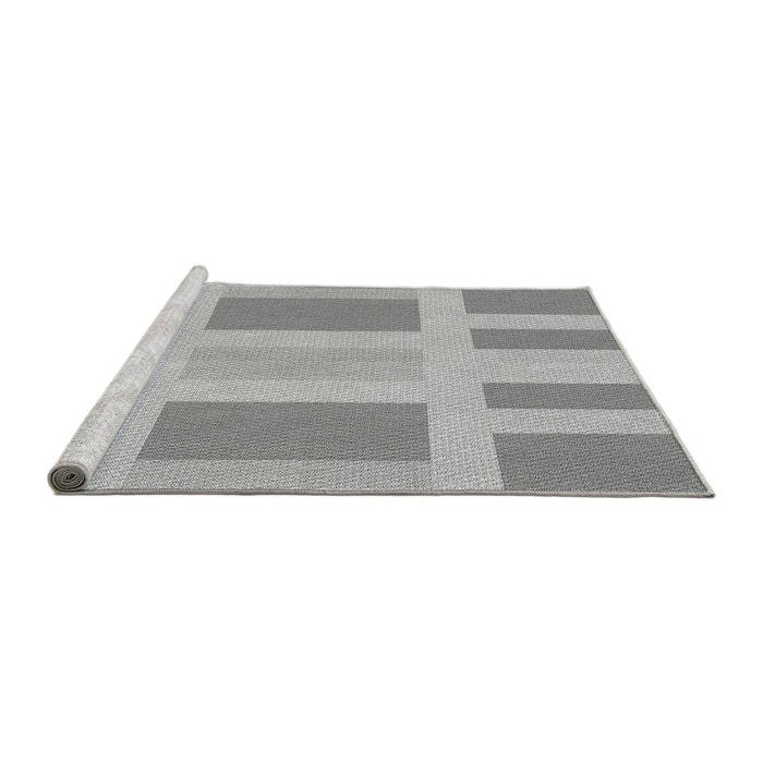 Sideview of Machine Washable Transitional Gray Rug, wshpat1106gry