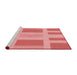 Sideview of Machine Washable Transitional Light Salmon Pink Rug, wshpat1106rd