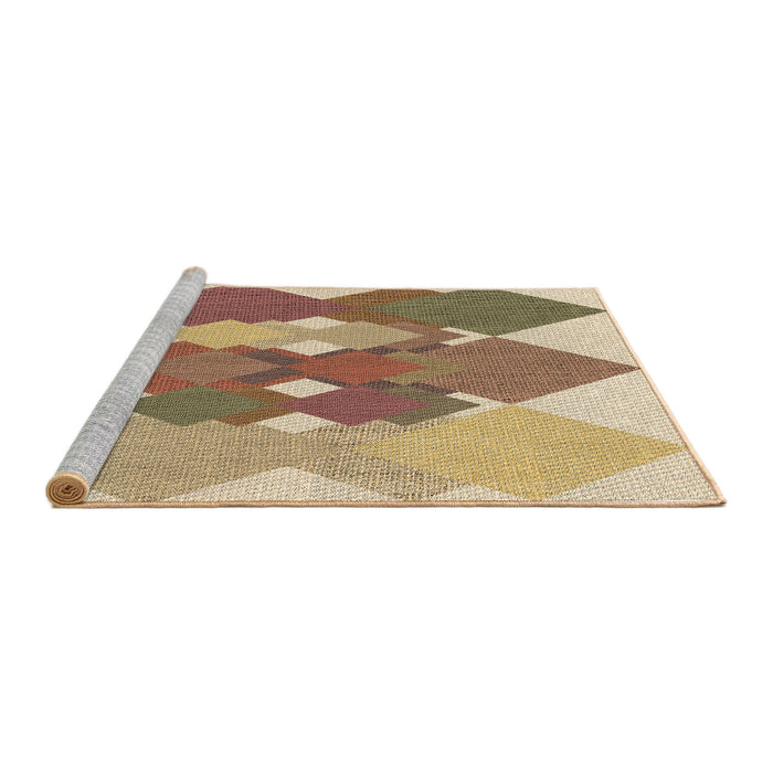 Sideview of Machine Washable Transitional Light Brown Rug, wshpat1107brn