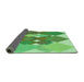 Thickness of Patterned Dark Lime Green Rug, pat1107grn