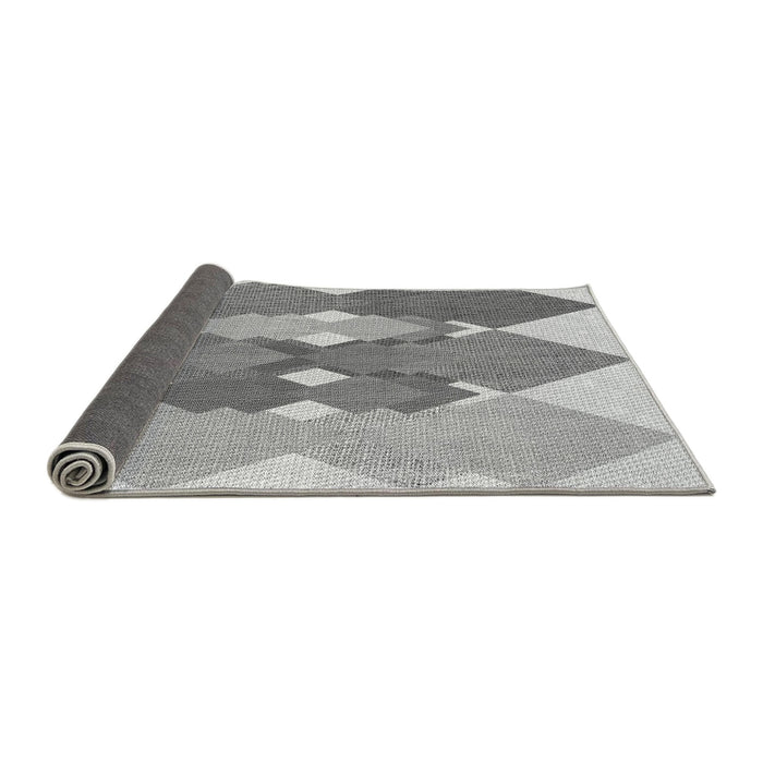 Thickness of Patterned Platinum Silver Gray Rug, pat1107gry