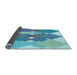 Thickness of Patterned Blue Ivy Blue Rug, pat1107lblu