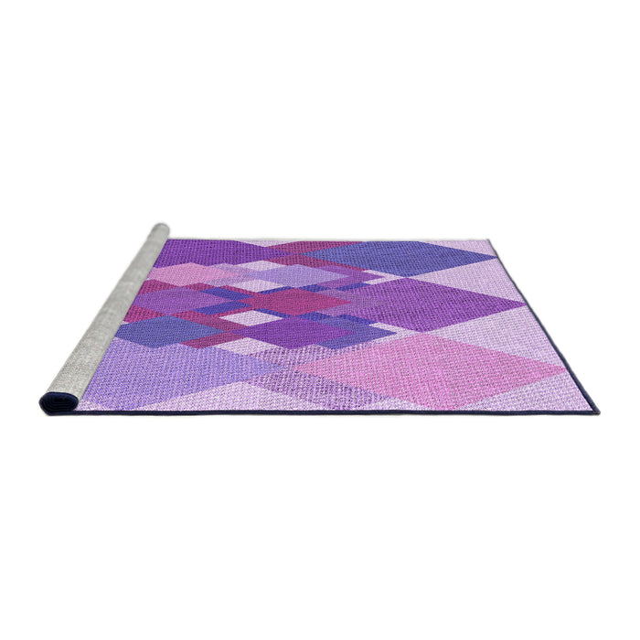Sideview of Machine Washable Transitional Mauve Purple Rug, wshpat1107pur