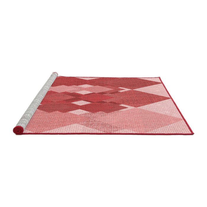 Sideview of Machine Washable Transitional Pastel Pink Rug, wshpat1107rd