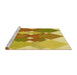 Sideview of Machine Washable Transitional Bold Yellow Rug, wshpat1107yw