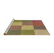 Sideview of Machine Washable Transitional Chestnut Red Rug, wshpat1108brn