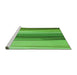 Sideview of Machine Washable Transitional Emerald Green Rug, wshpat1109grn