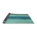 Thickness of Patterned Aquamarine Stone Green Rug, pat1109lblu