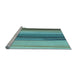 Sideview of Machine Washable Transitional Aquamarine Stone Green Rug, wshpat1109lblu