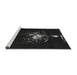 Sideview of Machine Washable Transitional Black Rug, wshpat111gry