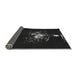 Thickness of Patterned Black Rug, pat111gry