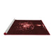 Sideview of Machine Washable Transitional Chocolate Brown Rug, wshpat111rd