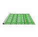 Sideview of Machine Washable Transitional Green Rug, wshpat1110grn