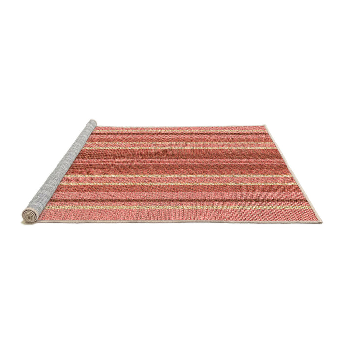Sideview of Machine Washable Transitional Orange Rug, wshpat1111org