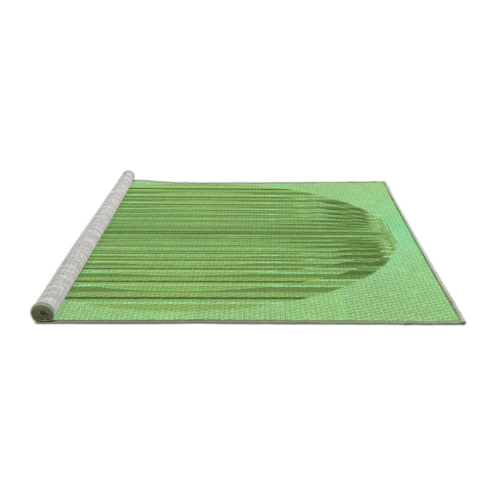 Sideview of Machine Washable Transitional Apple Green Rug, wshpat1112grn