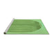 Sideview of Machine Washable Transitional Apple Green Rug, wshpat1112grn