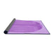 Thickness of Patterned Pastel Purple Pink Rug, pat1112pur