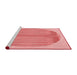 Sideview of Machine Washable Transitional Pastel Pink Rug, wshpat1112rd