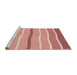 Sideview of Machine Washable Transitional Red Rug, wshpat1113brn