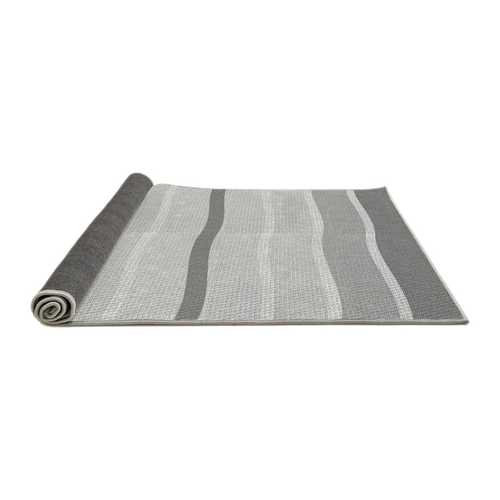 Thickness of Patterned Gunmetal Gray Rug, pat1113gry