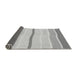 Thickness of Patterned Gunmetal Gray Rug, pat1113gry