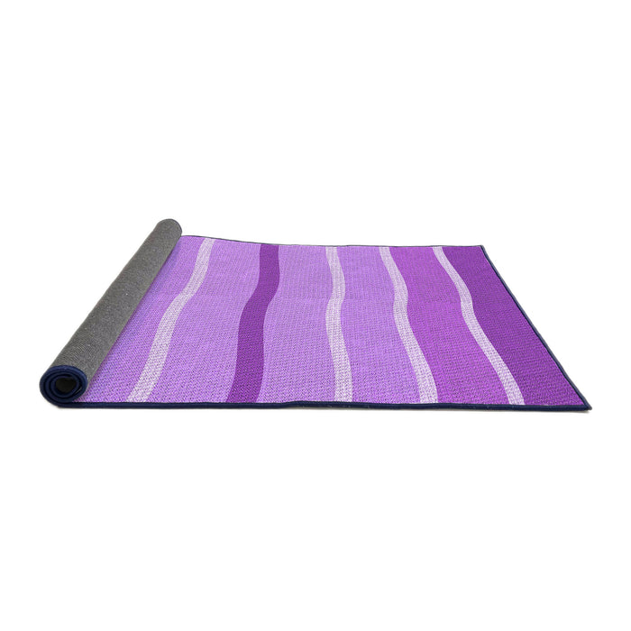 Thickness of Patterned Violet Purple Rug, pat1113pur