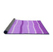 Thickness of Patterned Violet Purple Rug, pat1113pur