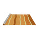 Sideview of Machine Washable Transitional Orange Rug, wshpat1113yw