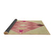 Thickness of Patterned Sunrise Orange Rug, pat1114brn