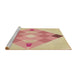 Sideview of Machine Washable Transitional Sunrise Orange Rug, wshpat1114brn