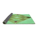 Thickness of Patterned Jade Green Rug, pat1114grn