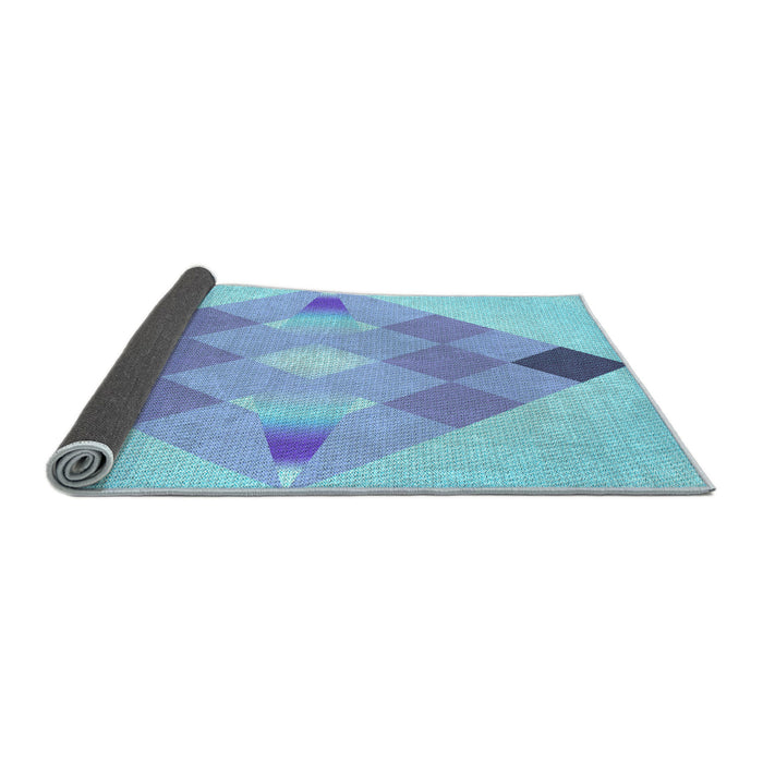 Thickness of Patterned Iceberg Blue Rug, pat1114lblu