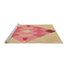 Sideview of Machine Washable Transitional Yellow Rug, wshpat1114org