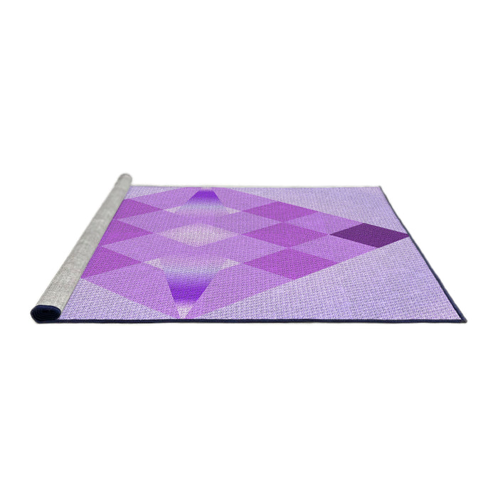 Sideview of Machine Washable Transitional Purple Rug, wshpat1114pur
