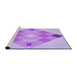 Sideview of Machine Washable Transitional Purple Rug, wshpat1114pur