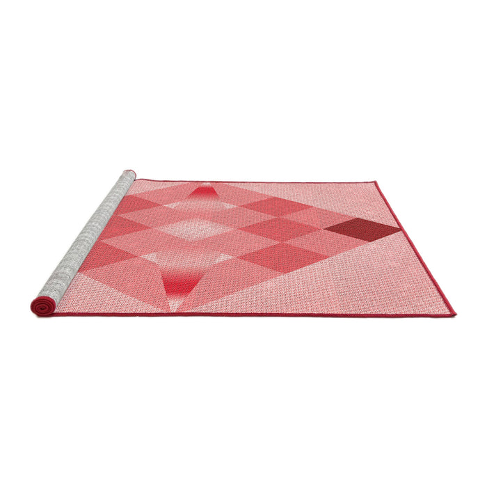 Sideview of Machine Washable Transitional Red Rug, wshpat1114rd
