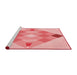 Sideview of Machine Washable Transitional Red Rug, wshpat1114rd