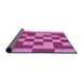 Thickness of Patterned Violet Purple Rug, pat1115pur