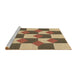 Sideview of Machine Washable Transitional Saddle Brown Rug, wshpat1116brn