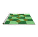 Sideview of Machine Washable Transitional Green Rug, wshpat1116grn