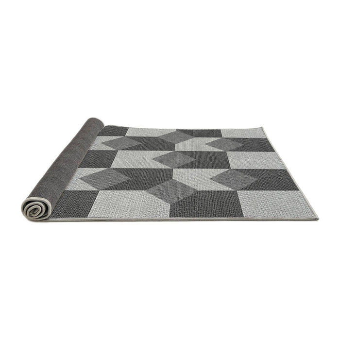 Thickness of Patterned Silver Gray Rug, pat1116gry
