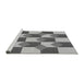 Sideview of Machine Washable Transitional Silver Gray Rug, wshpat1116gry