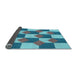 Thickness of Patterned Azure Blue Rug, pat1116lblu