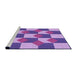 Sideview of Machine Washable Transitional Blue Violet Purple Rug, wshpat1116pur