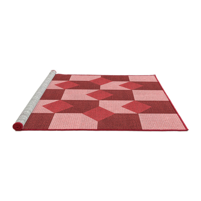 Sideview of Machine Washable Transitional Light Coral Pink Rug, wshpat1116rd
