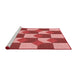 Sideview of Machine Washable Transitional Light Coral Pink Rug, wshpat1116rd