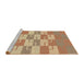 Sideview of Machine Washable Transitional Yellow Rug, wshpat1117brn